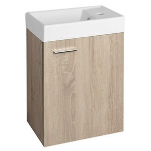 AQUALINE ZOJA skříňka s keramickým umyvadlem 40x22 cm, dub platin 51049DP-02 obraz