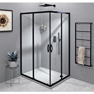 GELCO SIGMA SIMPLY BLACK obdélníkový sprchový kout 1200x900 L/P varianta, rohový vstup, čiré sklo GS2112B-04 obraz