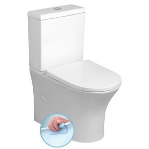 Bruckner LEON RIMLESS WC kombi mísa s nádržkou, spodní/zadní odpad, bílá 201.437.4 obraz