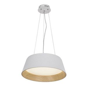 Candellux Bílé závěsné LED svítidlo Umbria s dřevěným dekorem 24W 31-24176 obraz