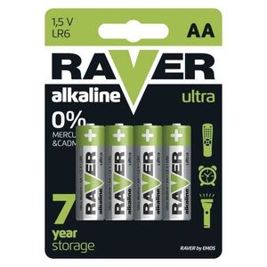 EMOS Alkalická baterie RAVER AA (LR6), 4ks B7921 obraz