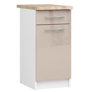 Ak furniture Kuchyňská skříňka Olivie S 40 cm 1D 1S bílá/cappuccino obraz