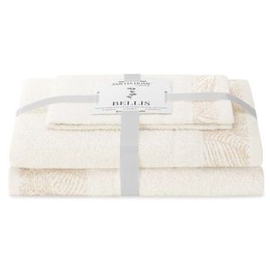 AmeliaHome Sada 3 ks ručníků BELLIS klasický styl krémová, velikost 30x50+50x90+70x130 obraz