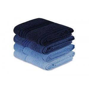 L'essentiel Sada 4 ručníků RAINBOW 50x90 cm modrá obraz