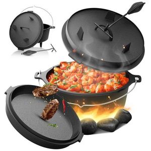 Broil-master® Litinový kotlík s nožičkami, 4 L, černý obraz