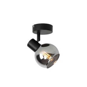 Chytré stropní bodové světlo černé s kouřovým sklem vč. Wifi P45 - Vidro obraz