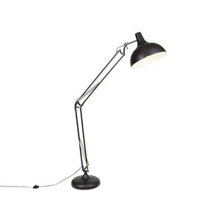Průmyslová stojací lampa černá nastavitelná - Hobby obraz