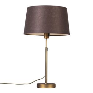 Stolní lampa bronzová s odstínem hnědá 35 cm nastavitelná - Parte obraz