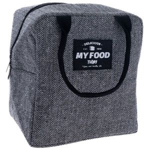 Textilní termotaška My Food, šedá, 20 x 16 x 23 cm obraz