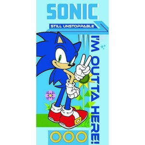 Carbotex Dětská osuška Nezastavitelný Ježek Sonic , 70 x 140 cm obraz