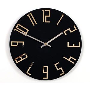 Moderní nástěnné hodiny SLIM Matte Black obraz