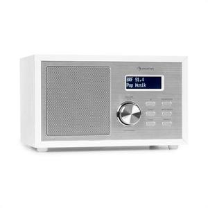 Auna Ambient DAB +/FM, rádio, BT 5.0, AUX vstup, LCD displej, budík, časovač, dřevěný vzhled, bílé obraz