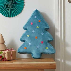 Sametový dekorační polštář s vánočním motivem 34x40 cm Christmas Tree – Catherine Lansfield obraz