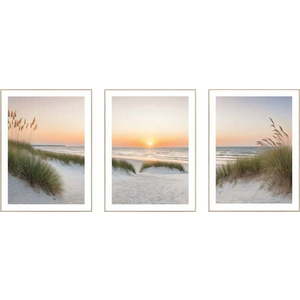 Obrazy v sadě 3 ks 30x40 cm Sunrise on the Beach obraz