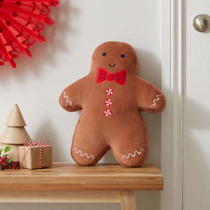 Sametový dekorační polštář s vánočním motivem 28x37 cm Gingerbread – Catherine Lansfield obraz