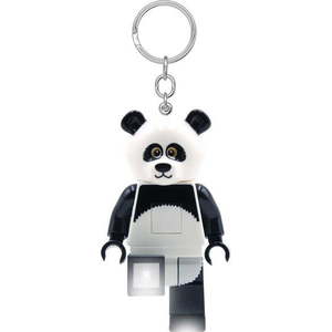 Černo-bílá klíčenka se svítilnou Iconic Panda – LEGO® obraz