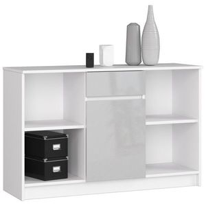 Ak furniture Komoda B-17 120 cm bílá/šedá obraz