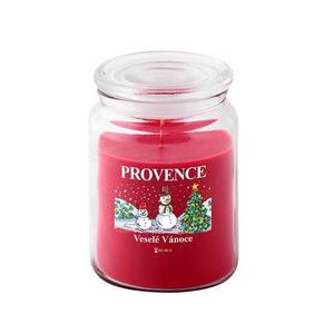Provence Vonná svíčka ve skle 95 hodin vánoční sněhulák obraz
