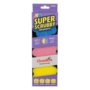 CLEANRITE SUPER SCRUBBY houbička 3ks 10x4cm obraz