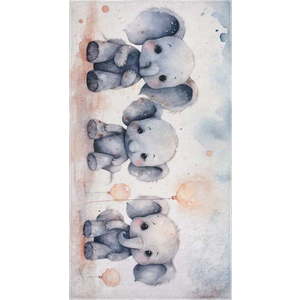 Světle šedý dětský koberec 80x150 cm Baby Elephants – Vitaus obraz