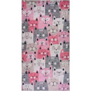 Růžový dětský koberec 100x160 cm Silly Cats – Vitaus obraz