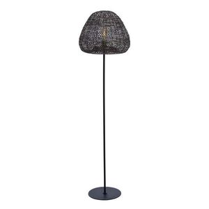 Stojací lampa s kovovým stínidlem v matně černo-bronzové barvě (výška 162 cm) Finou – Light & Living obraz