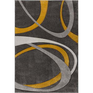 Okrově žluto-šedý koberec 120x170 cm Elude Orb – Flair Rugs obraz