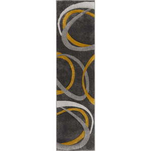 Okrově žluto-šedý běhoun 60x230 cm Elude Orb – Flair Rugs obraz