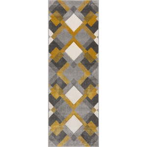 Žluto-šedý běhoun 80x230 cm Nimbus – Flair Rugs obraz