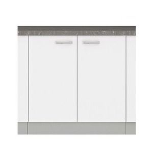 Dolní kuchyňská skříňka Bianka 80D, 80 cm, bílý lesk obraz