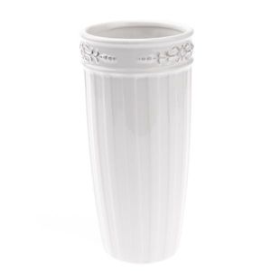 Keramická váza Irma bílá, 9, 5 x 20 cm obraz