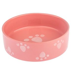 Keramická miska pro psa Tlapka růžová, 15 x 5 cm obraz
