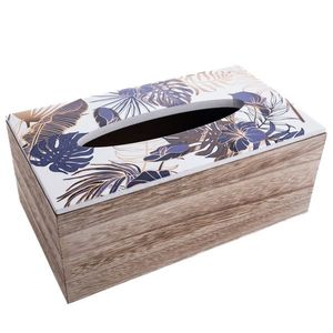 Dřevěná krabička na kapesníky Tropical blue, 24 x 9, 5 x 13, 5 cm obraz