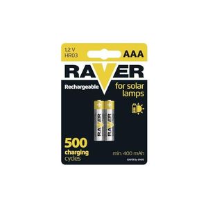 2 ks Nabíjecí baterie AAA RAVER NiMH/1, 2V/400 mAh obraz