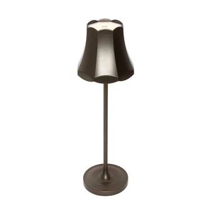 Retro stolní lampa tmavě bronzová dobíjecí IP44 - Granny obraz