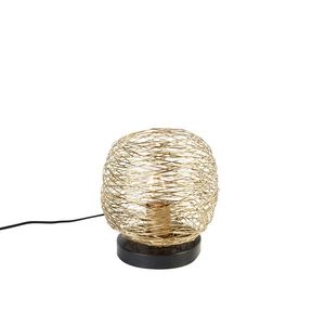 Designová stolní lampa zlatá 20 cm - Sarella obraz