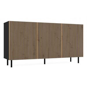 TP Living Komoda KAMA 150 cm černá/dub artisan obraz