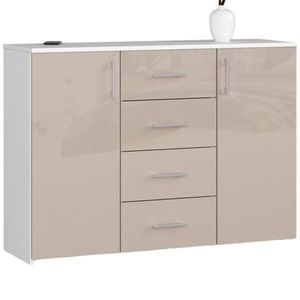 Ak furniture Komoda Kuba 45 110 cm bílá/cappuccino obraz