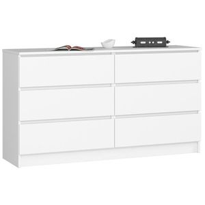 Ak furniture Komoda Rollo K 138, 4 cm bílá matná obraz