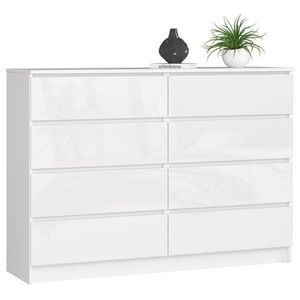 Ak furniture Komoda Rollo X 138, 4 cm bílá lesklá obraz