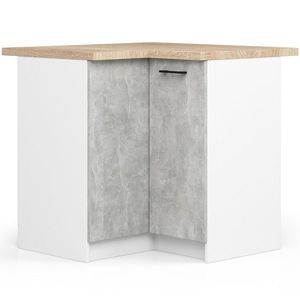 Ak furniture Kuchyňská rohová skříňka Olivie S 90 cm bílá/beton/dub sonoma obraz