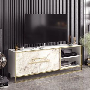 Hanah Home TV stolek Polka 160 cm bílý obraz