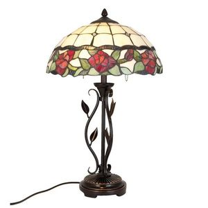 Stolní lampa Tiffany s růžemi Rosalin - Ø 35*61 cm 2x E27/60W 5LL-5785 obraz