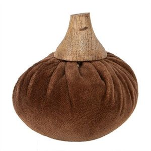 Hnědá textilní dekorace dýně Pumpkin S - Ø 9*8 cm 65421 obraz