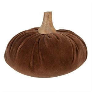 Hnědá textilní dekorace dýně Pumpkin L - Ø 15*12 cm 65423 obraz