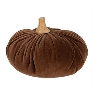 Hnědá textilní dekorace dýně Pumpkin XL - Ø 20*14 cm 65424 obraz