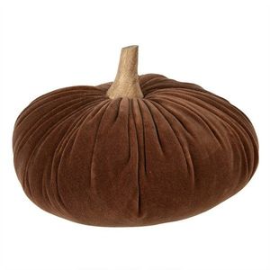 Hnědá textilní dekorace dýně Pumpkin XXL - Ø 25*16 cm 65425 obraz