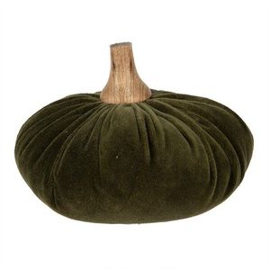 Zelená textilní dekorace dýně Pumpkin L - Ø 15*12 cm 65429 obraz