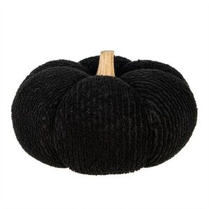 Černá textilní dekorace dýně Pumpkin XXL - Ø 25*16 cm 65401 obraz