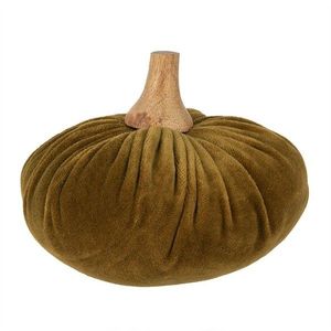 Zelená textilní dekorace dýně Pumpkin L - Ø 15*12 cm 65418 obraz